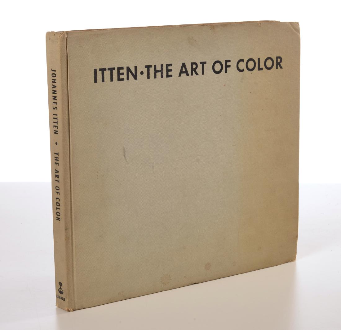 BOOKS: Itten, The Art of Color, 1966: BOOKS: Itten, The Art of Color, 1966, Johannes Itten. The Art of Color: The Subjective and Objective Rationale of Color. Reinhold Publishing, New York. Third printing, 1966. Hardcover. 12"w x 11"h. 15