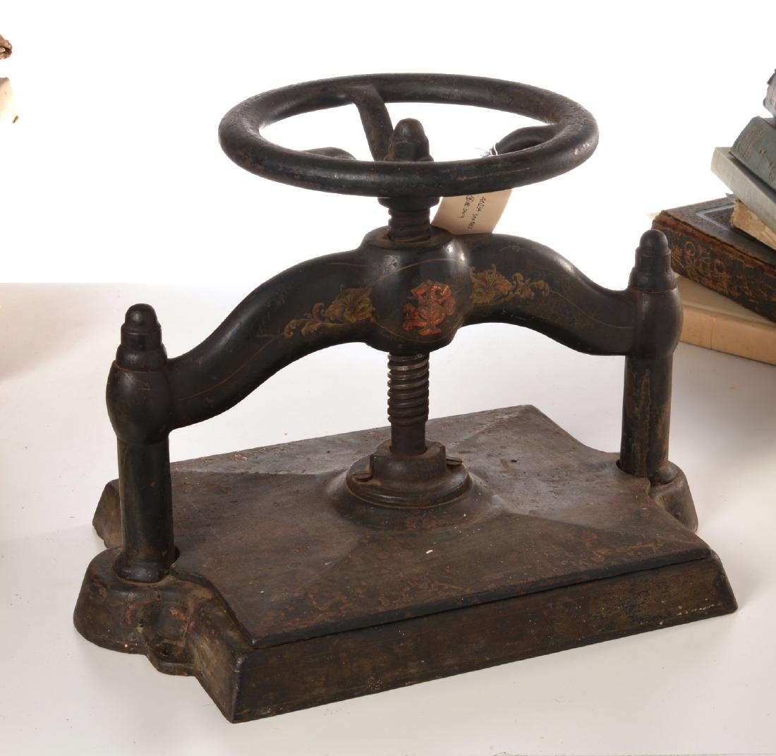 Antique cast iron book binder's press (1 of 10)