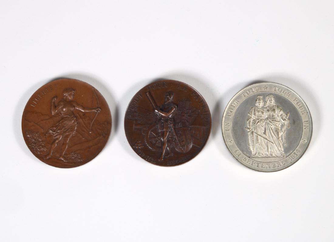 (3) Antique Geneva medals 1864 - 1896 (1 of 8)