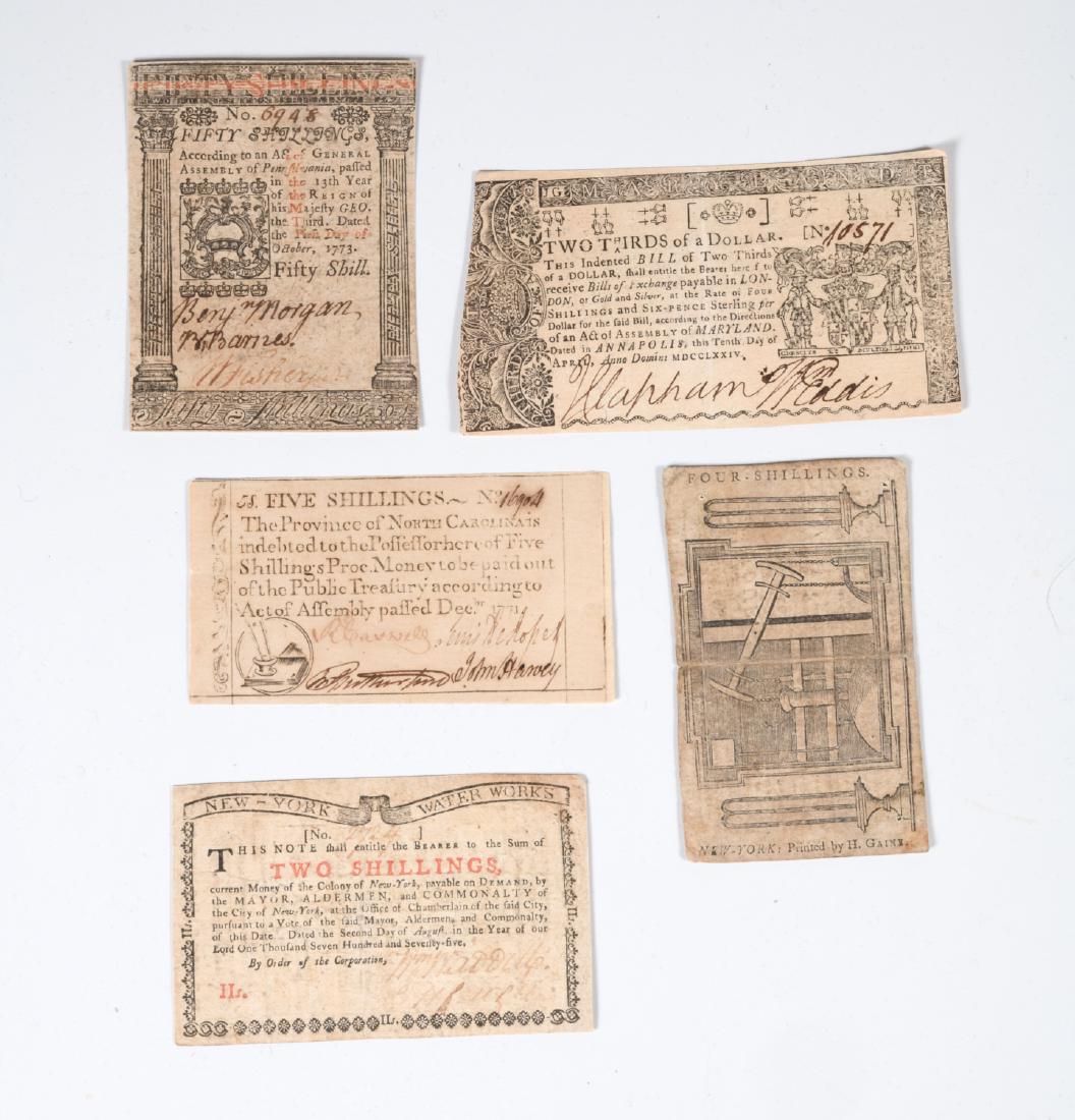 Group (5) Colonial Notes 1771-1775 (1 of 9)
