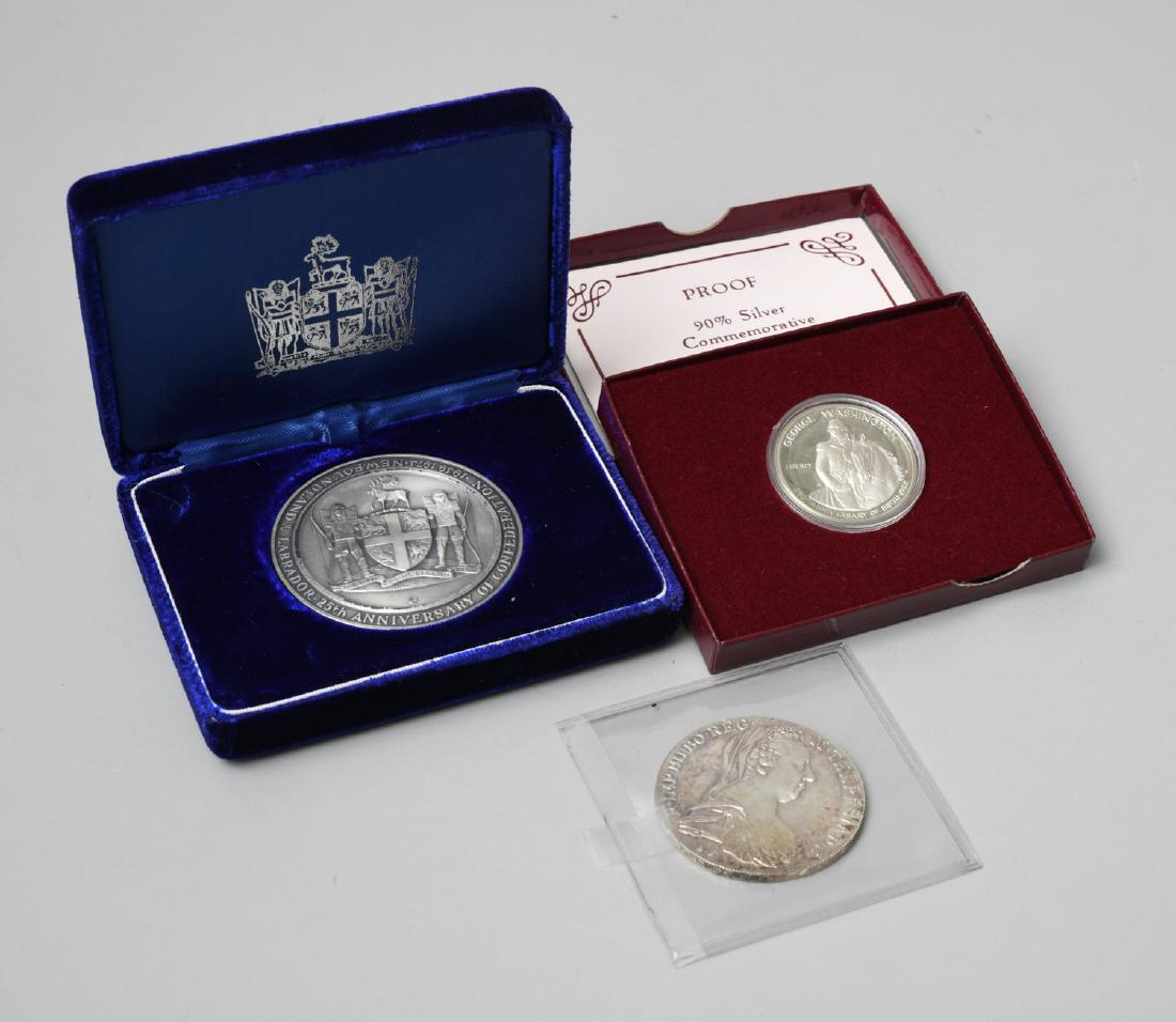 (2) Silver coins and (1) silver medal (1 of 10)