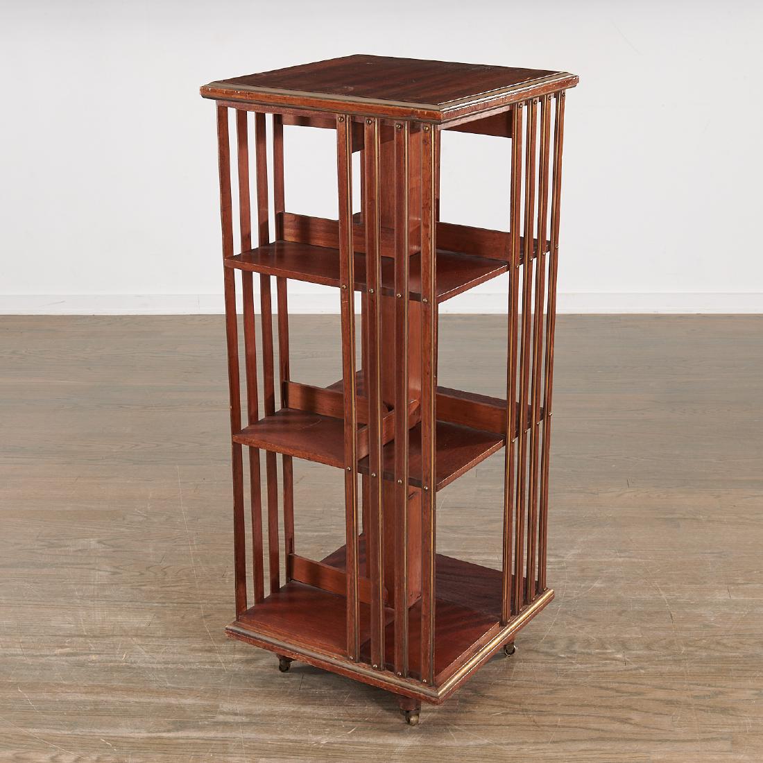 Victorian brass mounted revolving bookcase (1 of 7)