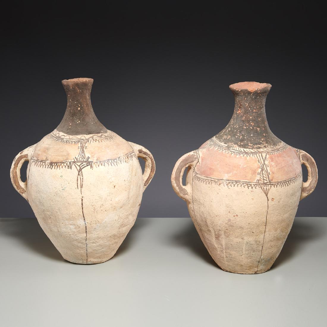 (2) large Neolithic style pottery vessels (1 of 8)