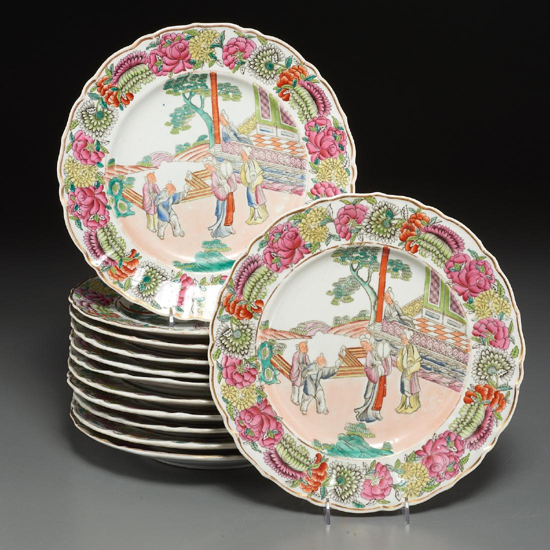 (12) Masons Patent Ironstone China dinner plates (1 of 6)