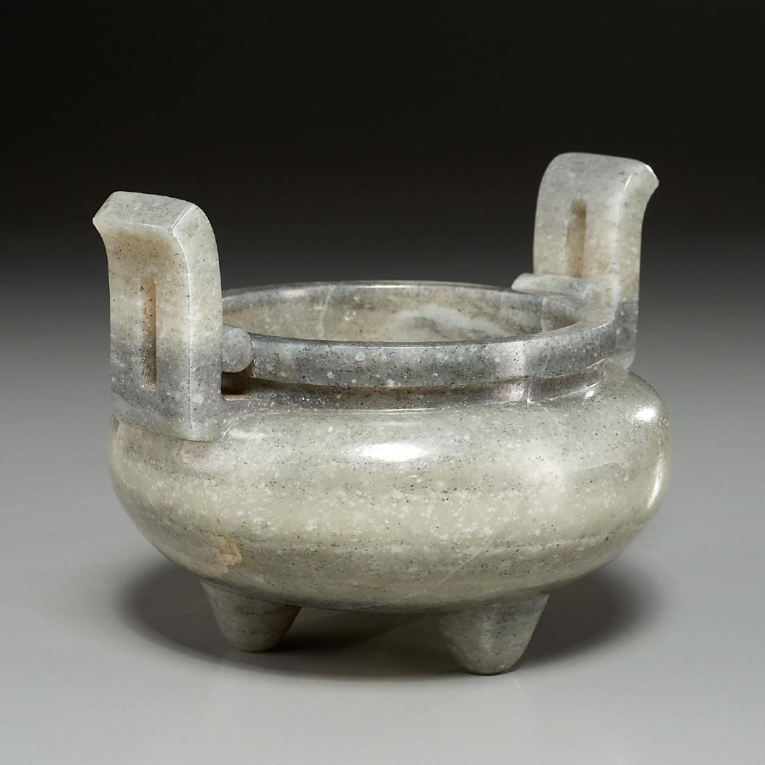 Chinese archaistic jade tripod censer (1 of 6)