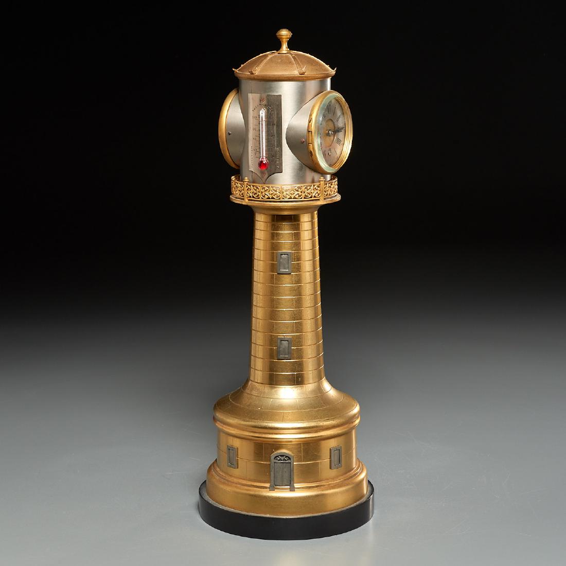 Belle Epoque automaton lighthouse clock barometer (1 of 8)