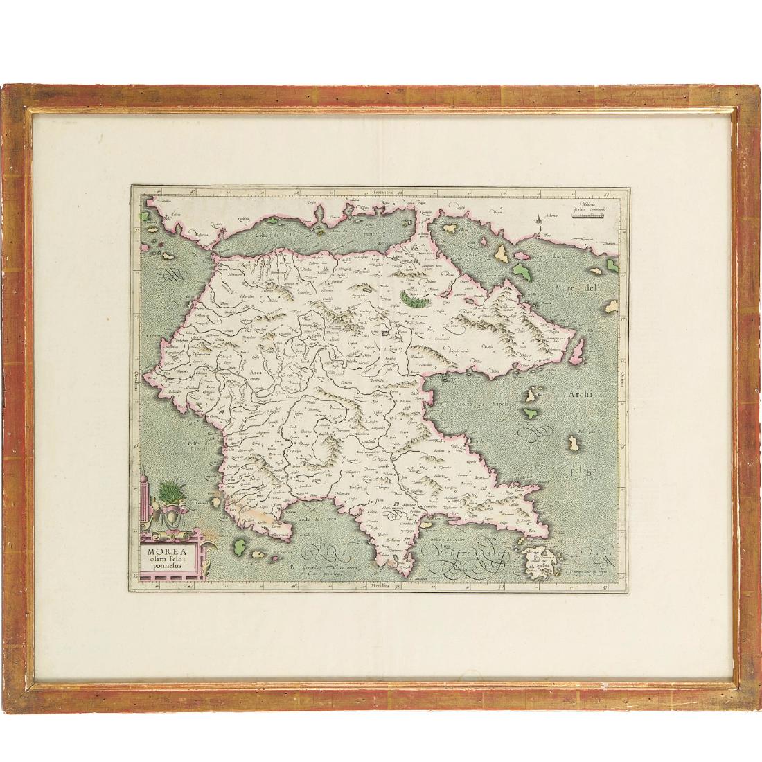 Mercator, map of Morea, Greece, 1630 (1 of 10)