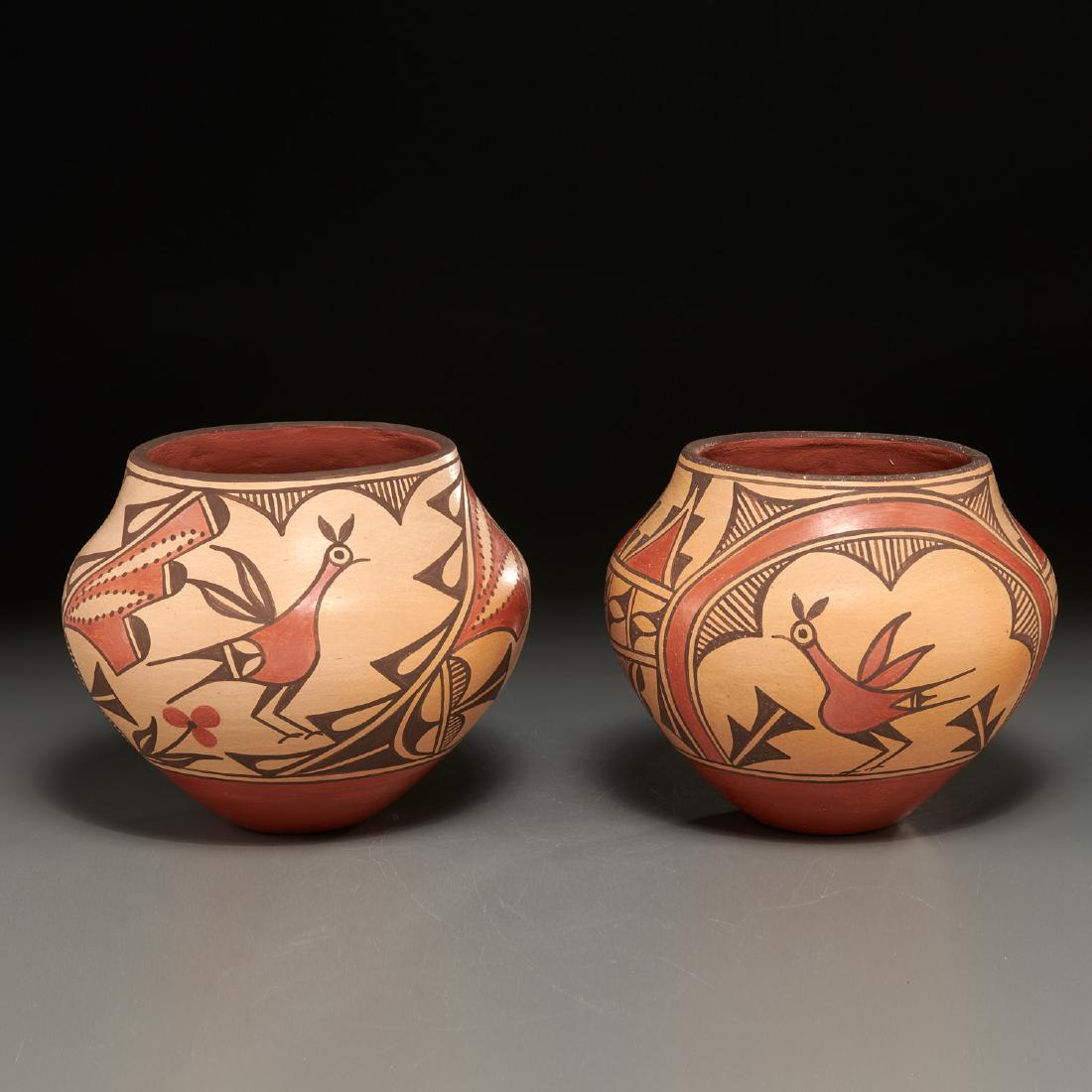 (2) Sofia Medina polychrome bird Olla vessels (1 of 9)