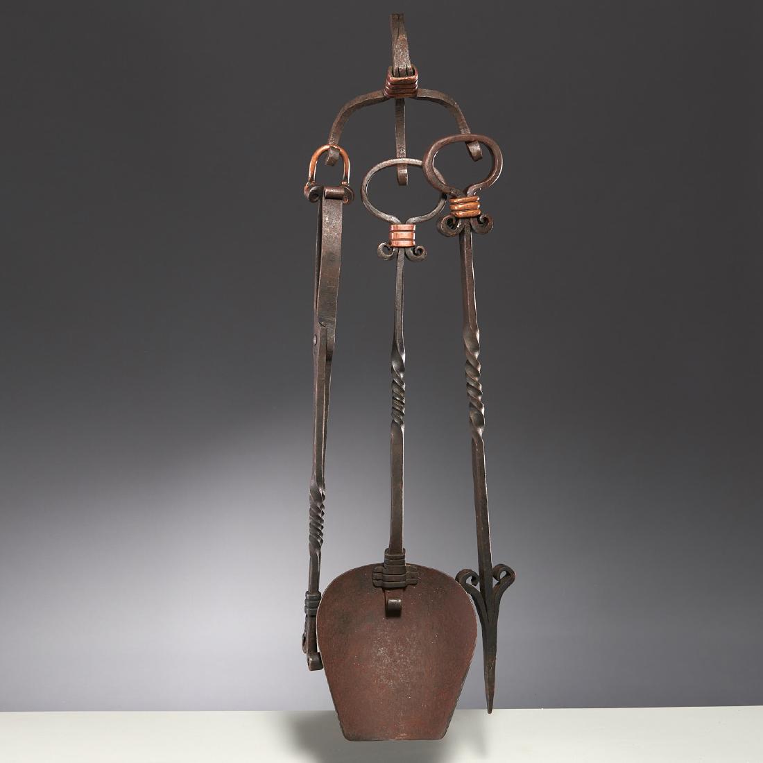 Hector Aguilar, (4) piece fireplace tool set (1 of 10)