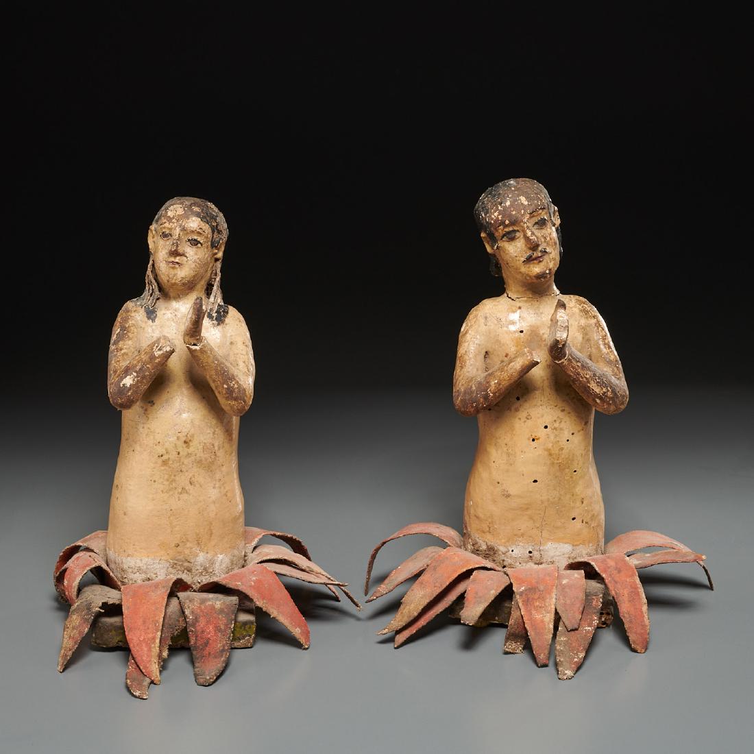 Spanish Colonial School, pair Anima Sola santos (1 of 9)