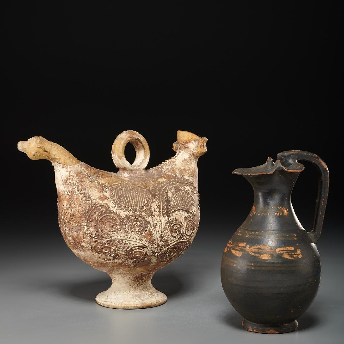 Greek and Persian pottery ewers (1 of 8)