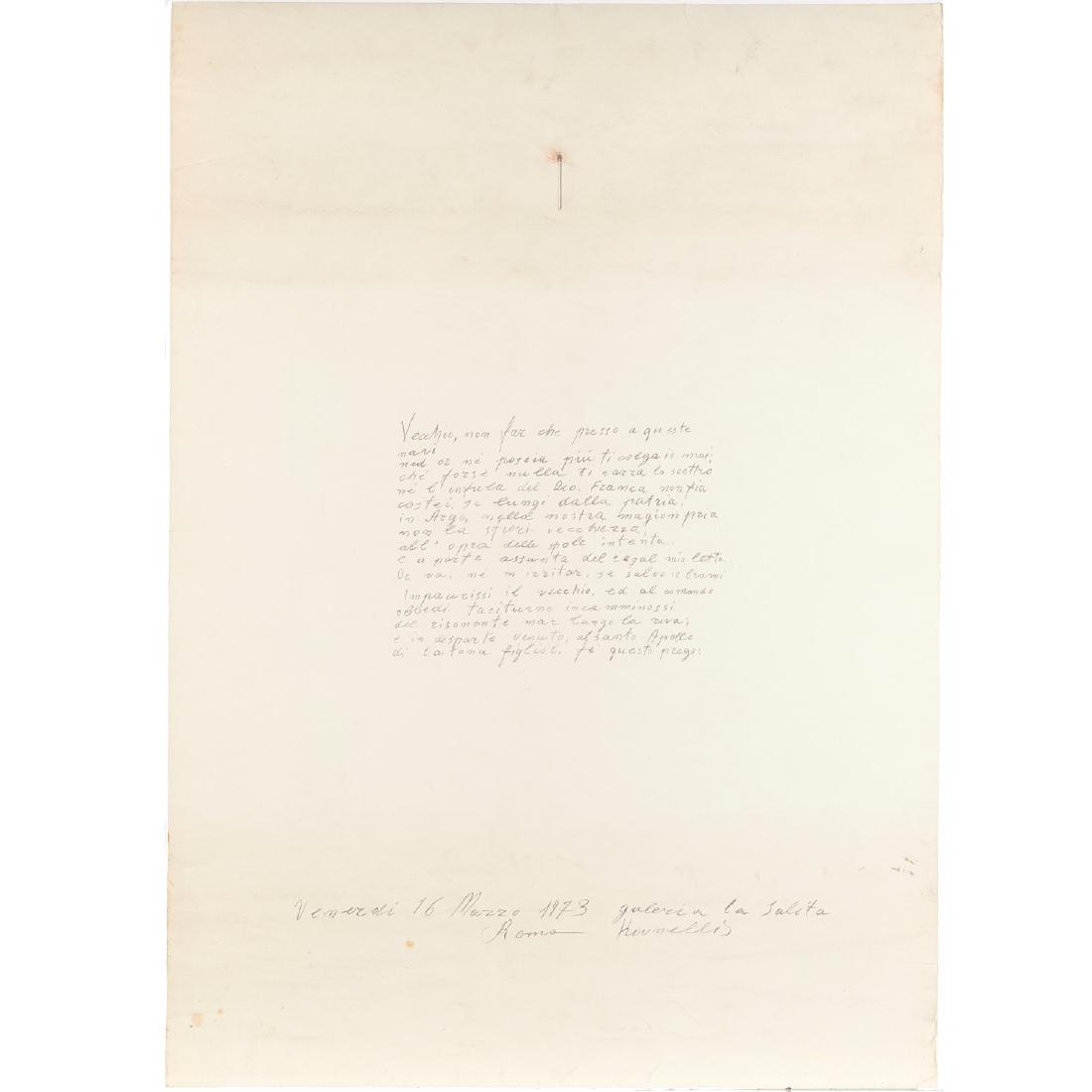 Jannis Kounellis, lithograph, 1973 (1 of 5)