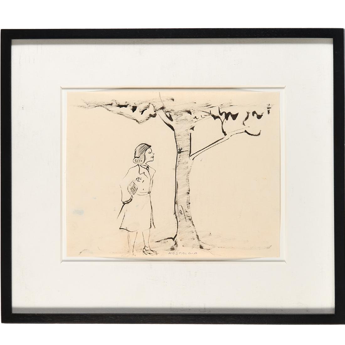 William Wegman, drawing, c. 1973 (1 of 7)