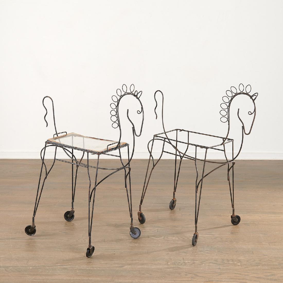Pair Frederick Weinberg "Pony" cart/tables (1 of 8)