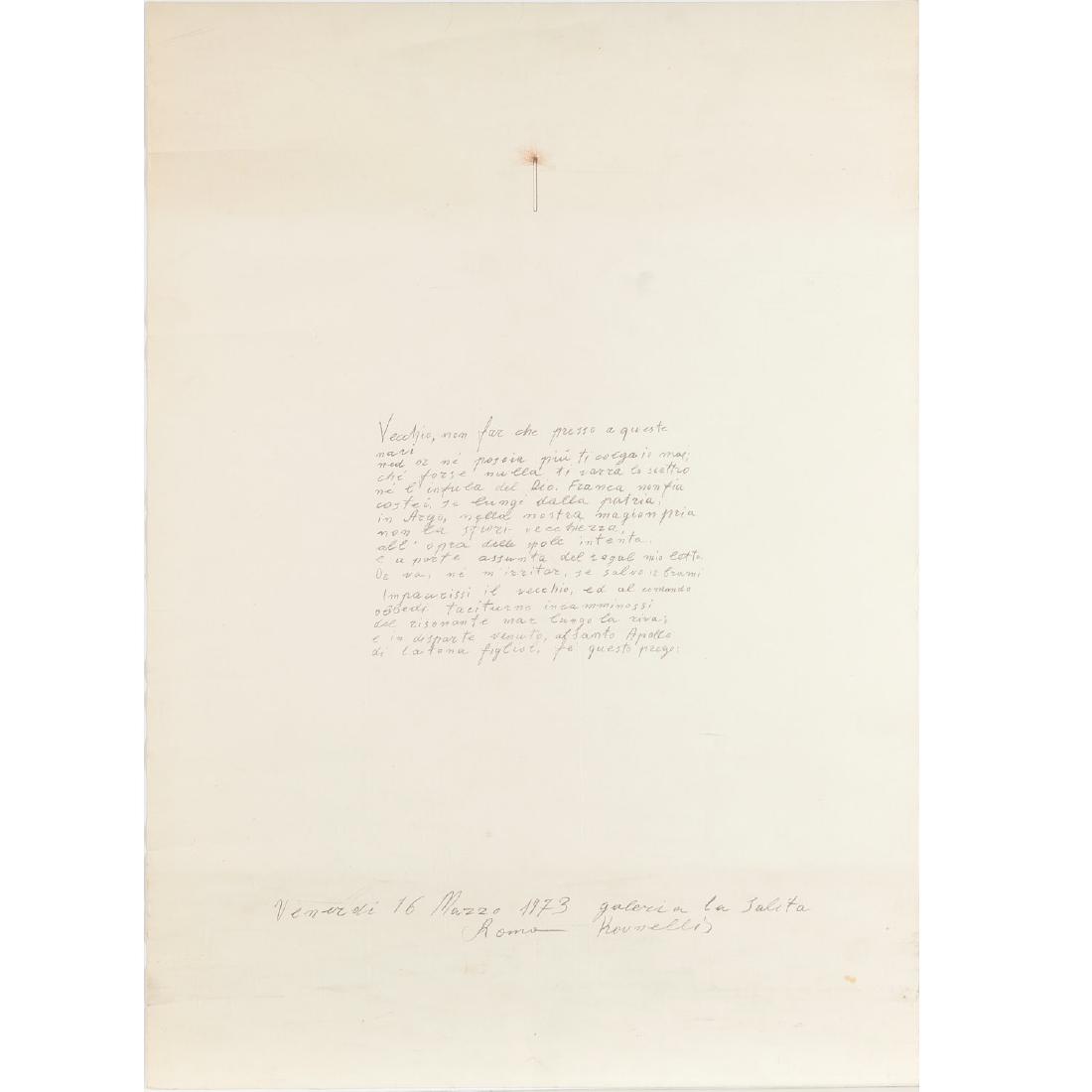 Jannis Kounellis, lithograph, 1973 (1 of 7)