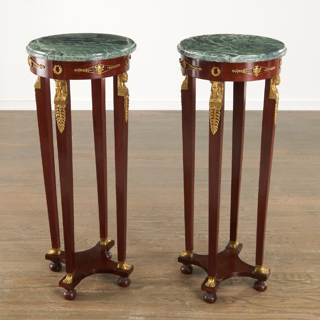 Pair Empire style bronze mounted pedestals (1 of 8)