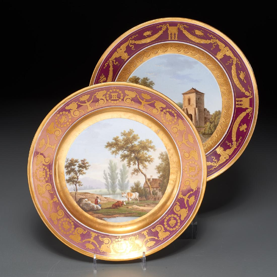 Near pair Paris hand painted cabinet plates (1 of 10)