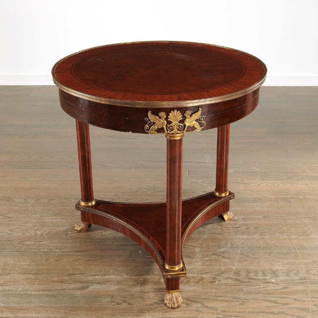 French Empire bronze mounted center table (1 of 7)