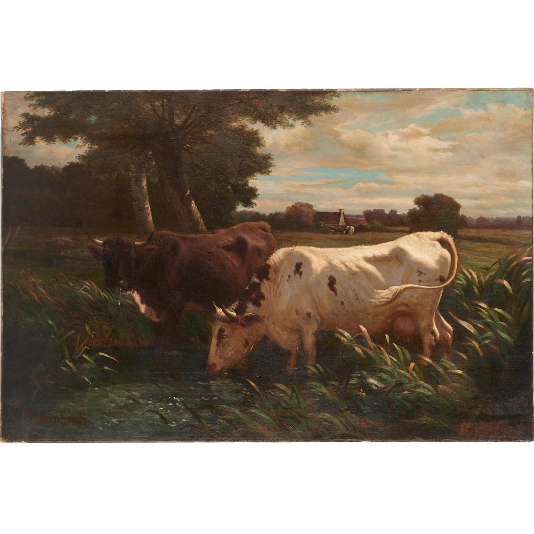 Rosa Bonheur (attrib.), large scale painting (1 of 9)