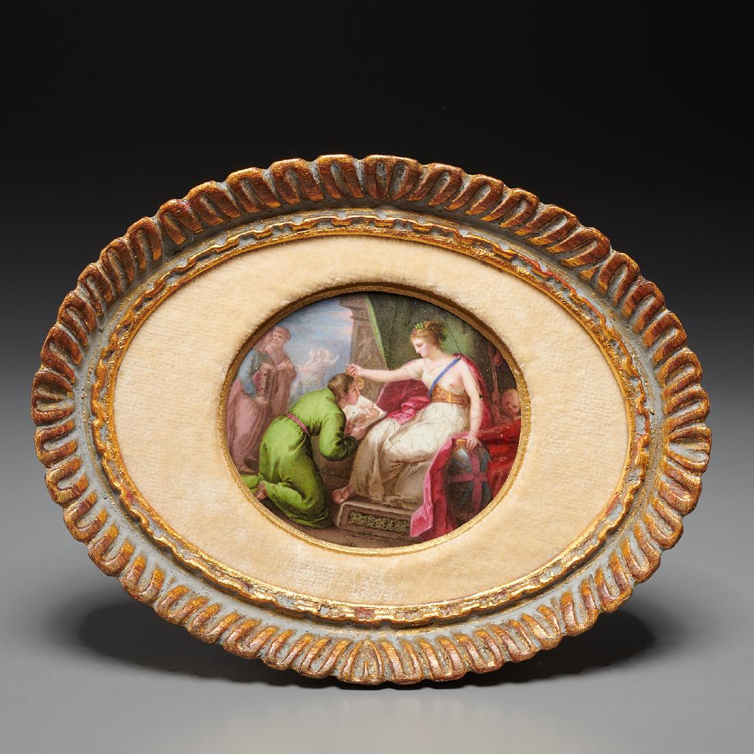 Russian School, enameled porcelain plaque (1 of 6)