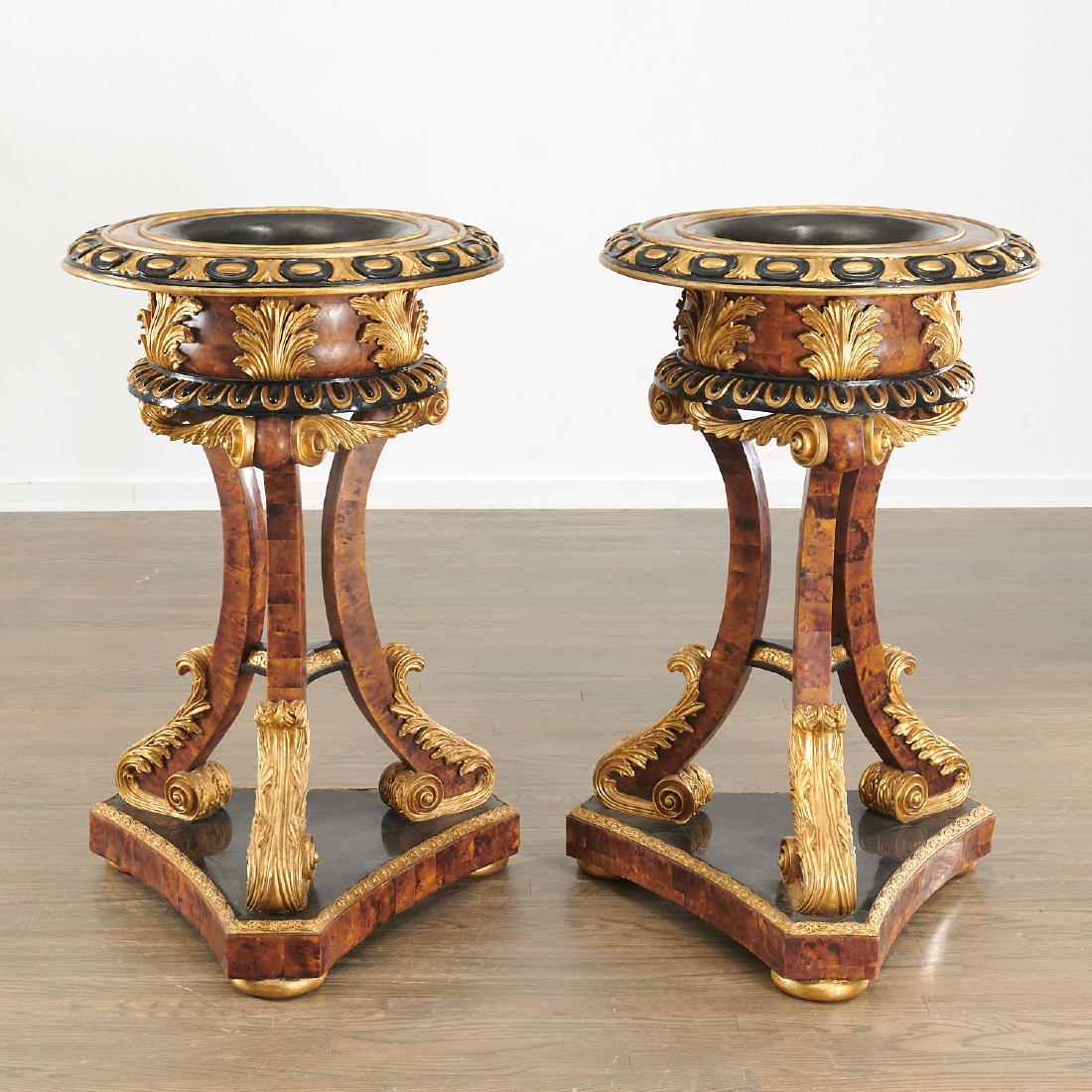 Pair Russian Neoclassic style pedestal jardineres (1 of 7)