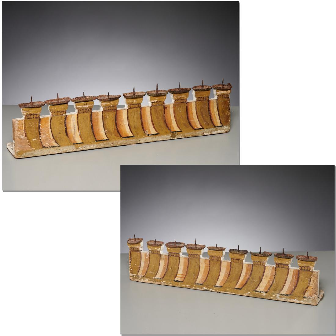 Pair large Continental Baroque votive candelabra (1 of 10)