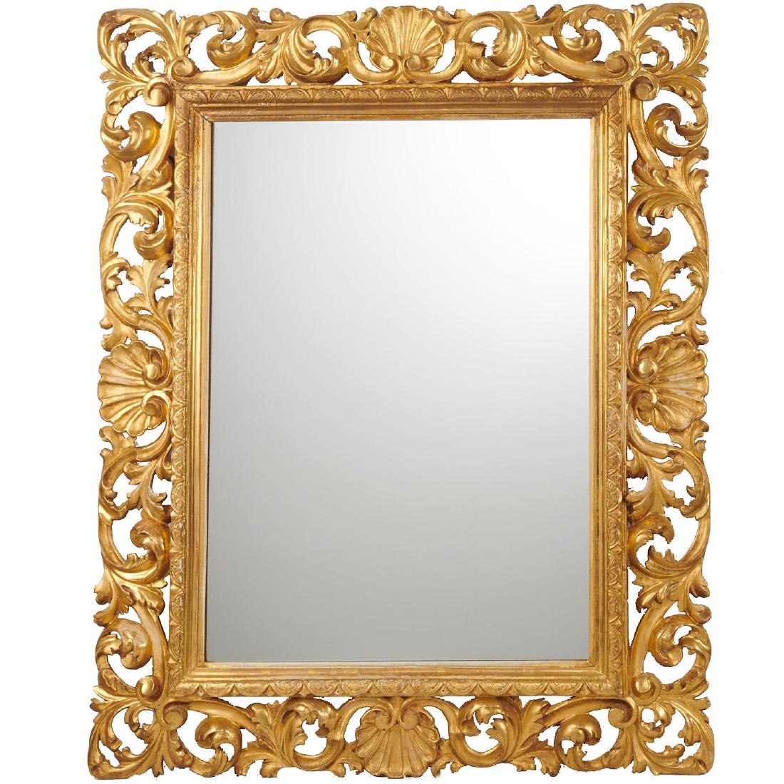 Large Italian Rococo style giltwood mirror (1 of 7)