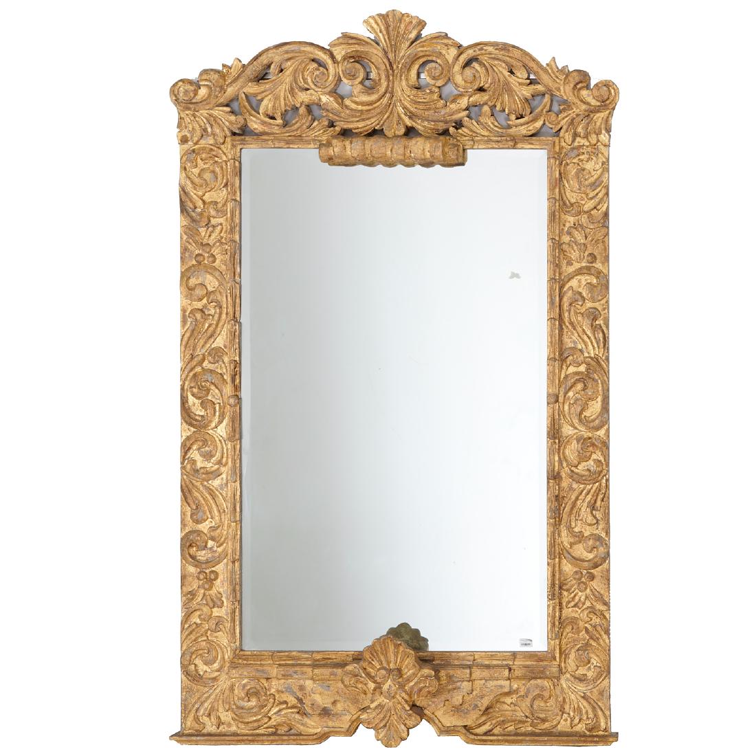Large Baroque style carved giltwood pier mirror (1 of 8)