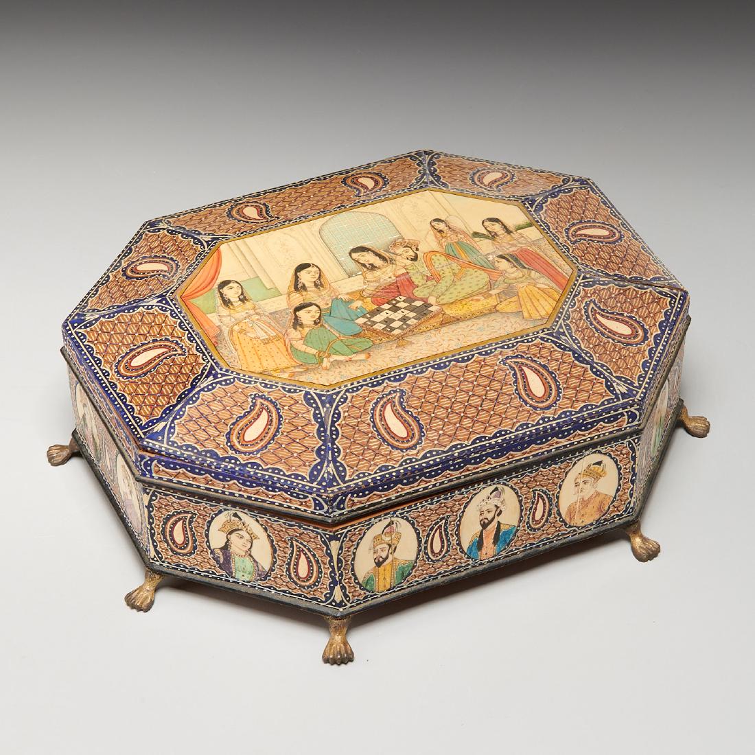 Fine Mughal style painted box (1 of 8)