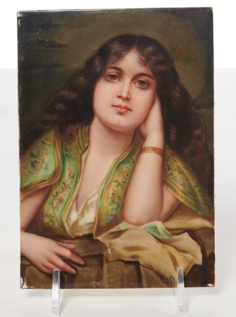 German hand painted porcelain plaque (1 of 9)