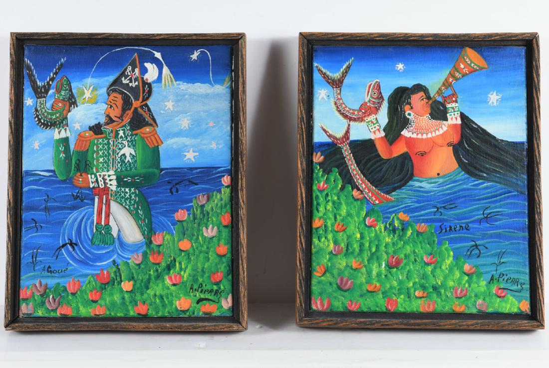 Andre Pierre, (2) paintings (1 of 5)