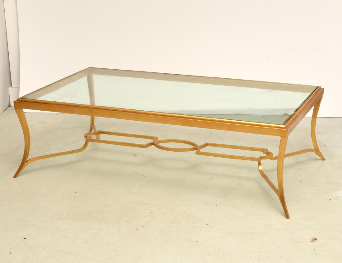 Contemporary designer gilt bronze coffee table (1 of 8)