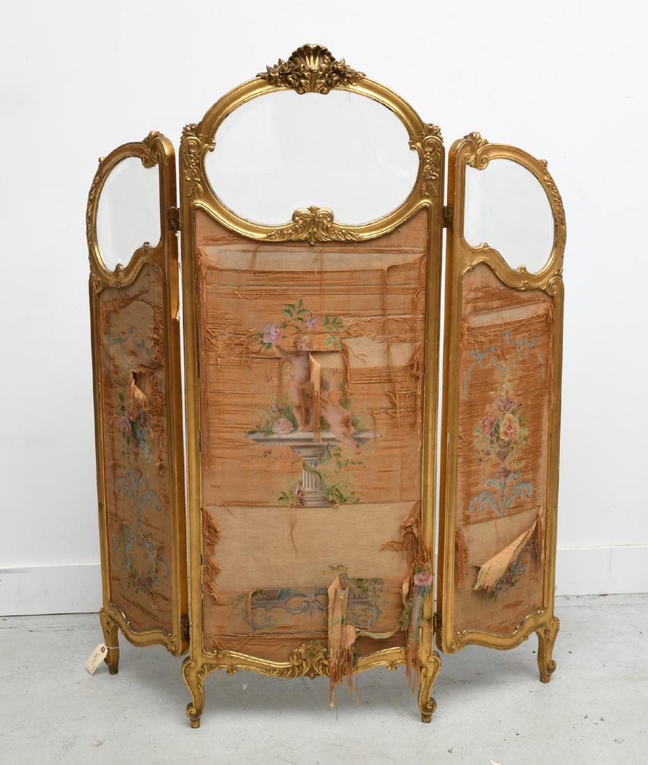 Belle Epoque giltwood paravent a trois feuilles (1 of 7)