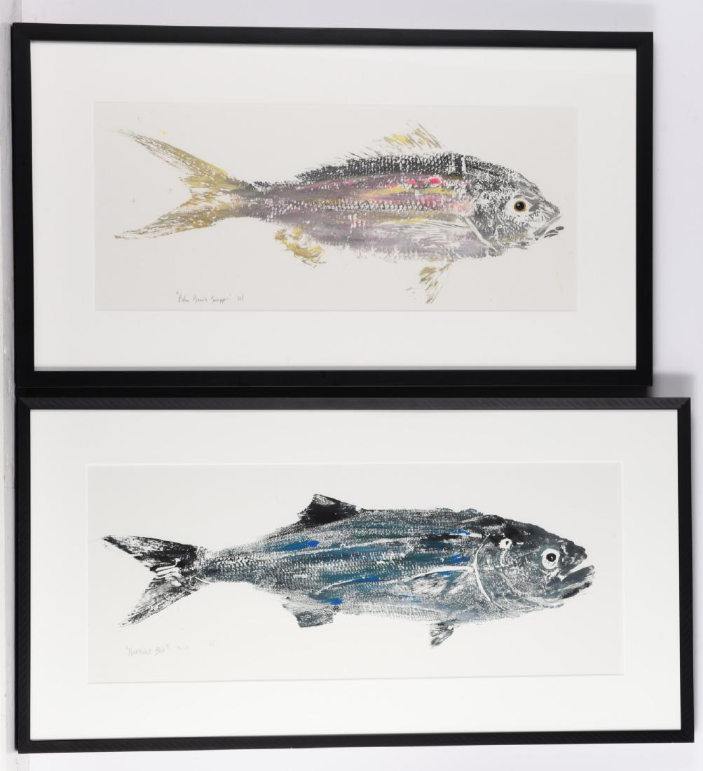 American School, pair Gyotaku style prints (1 of 9)
