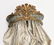 Italian carved and painted wood bed coronet