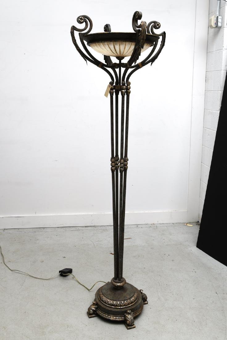 Contemporary Art Deco style torchiere lamp (1 of 7)