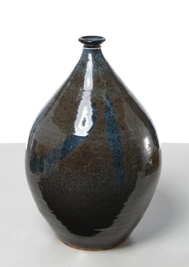 Nice hare's fur glaze studio ceramic vessel (1 of 5)