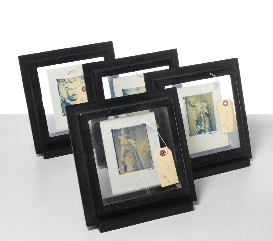 Modern School, set (4) cast iron framed etchings (1 of 8)