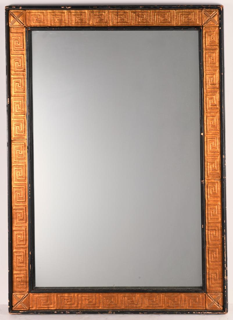 Vintage ebonized and gold painted Greek Key mirror (1 of 5)