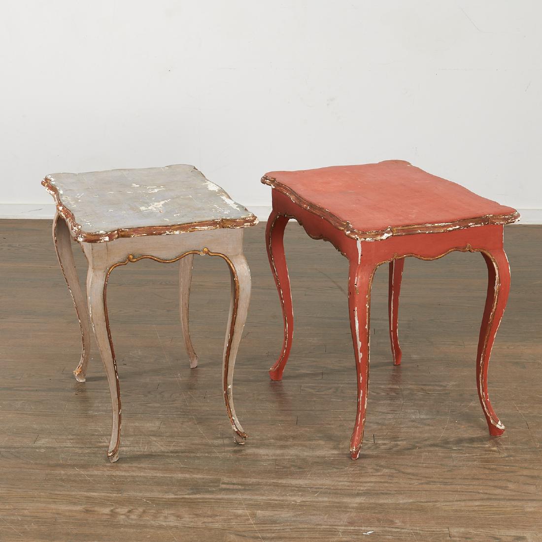 Pair Italian painted side tables (1 of 5)