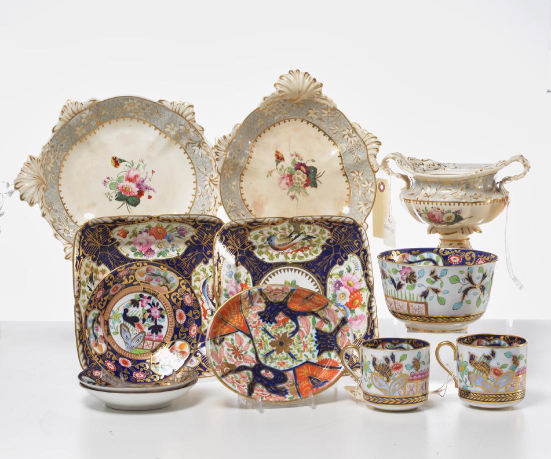 Antique English porcelain tableware group (1 of 15)