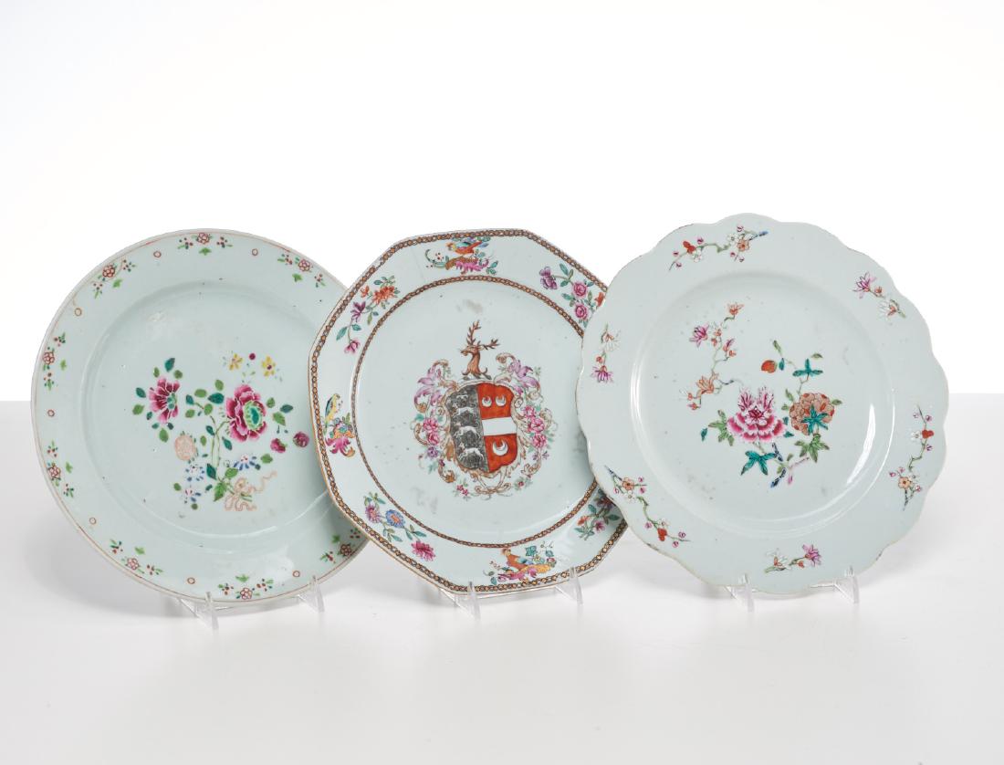 (3) antique Chinese Export porcelain dishes (1 of 10)