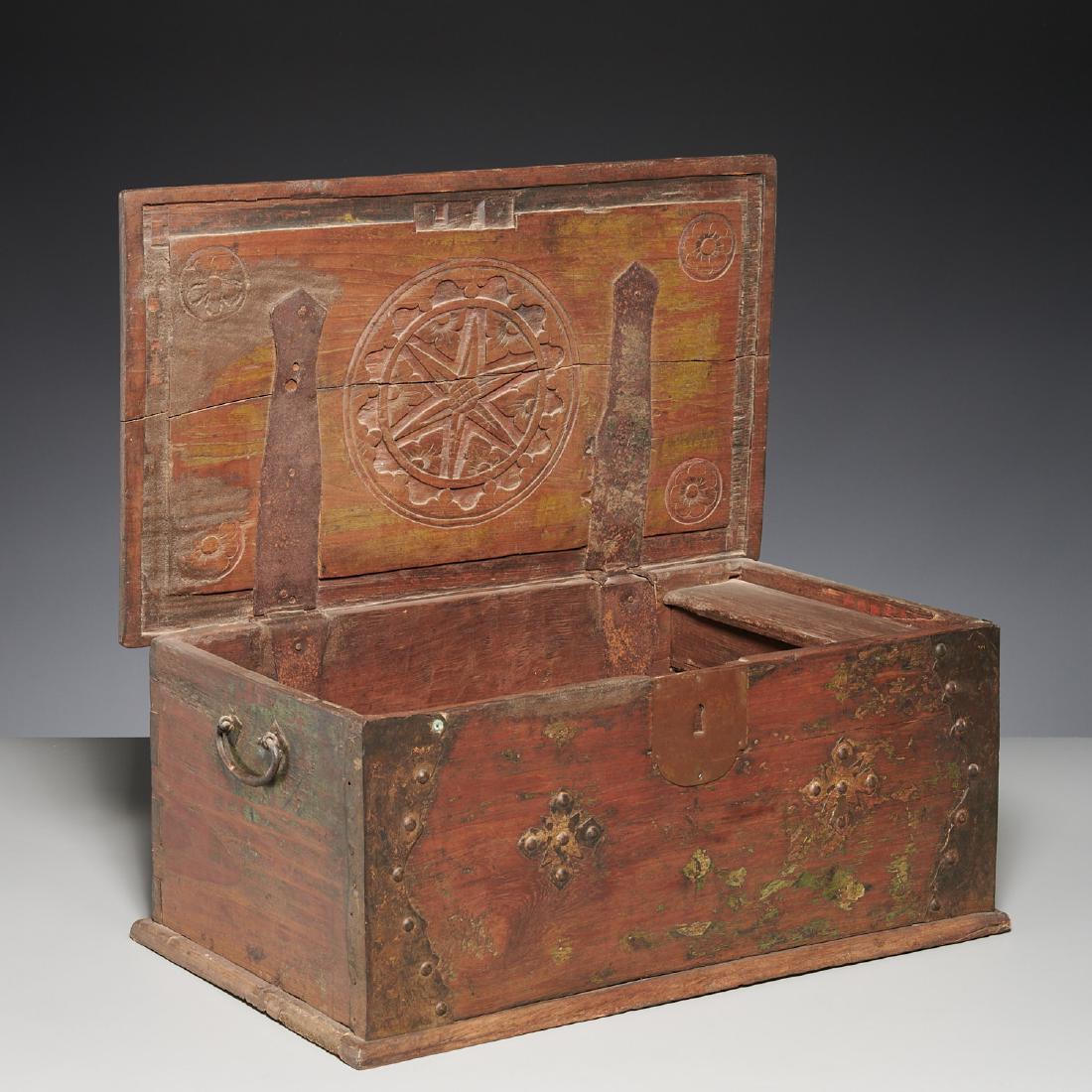 Continental painted wood strong box (1 of 9)