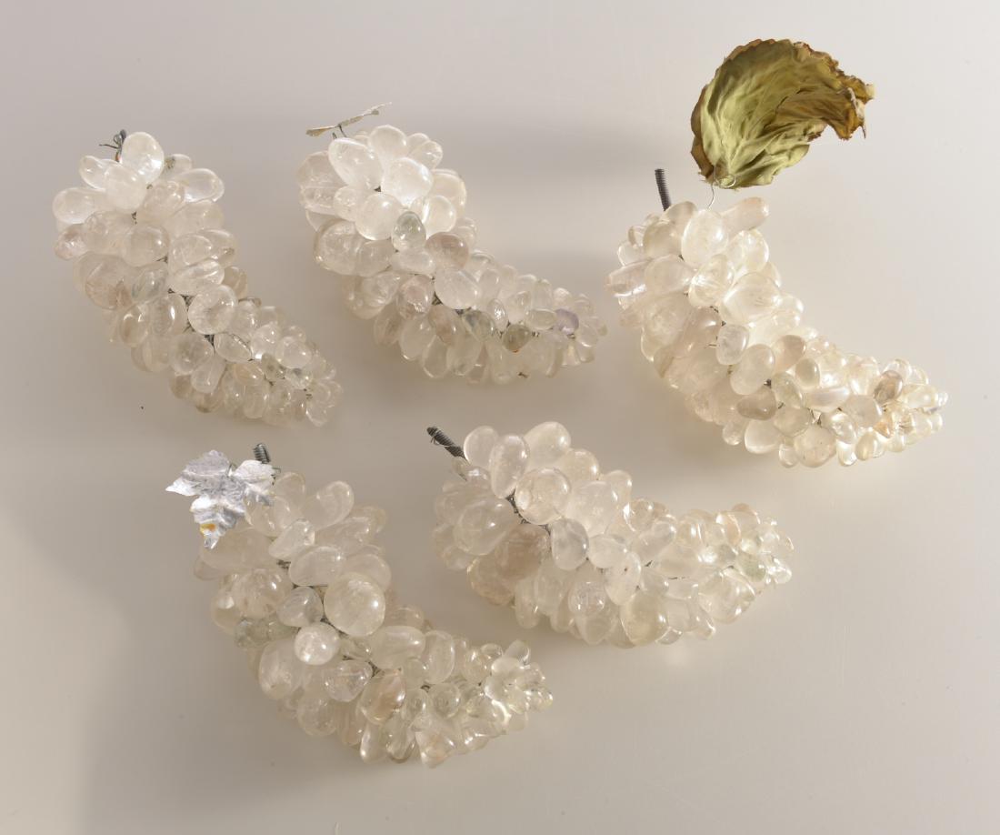 Group (5) rock crystal grape clusters (1 of 6)