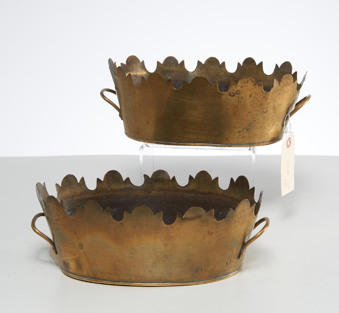 Pair Continental brass jardinieres (1 of 5)