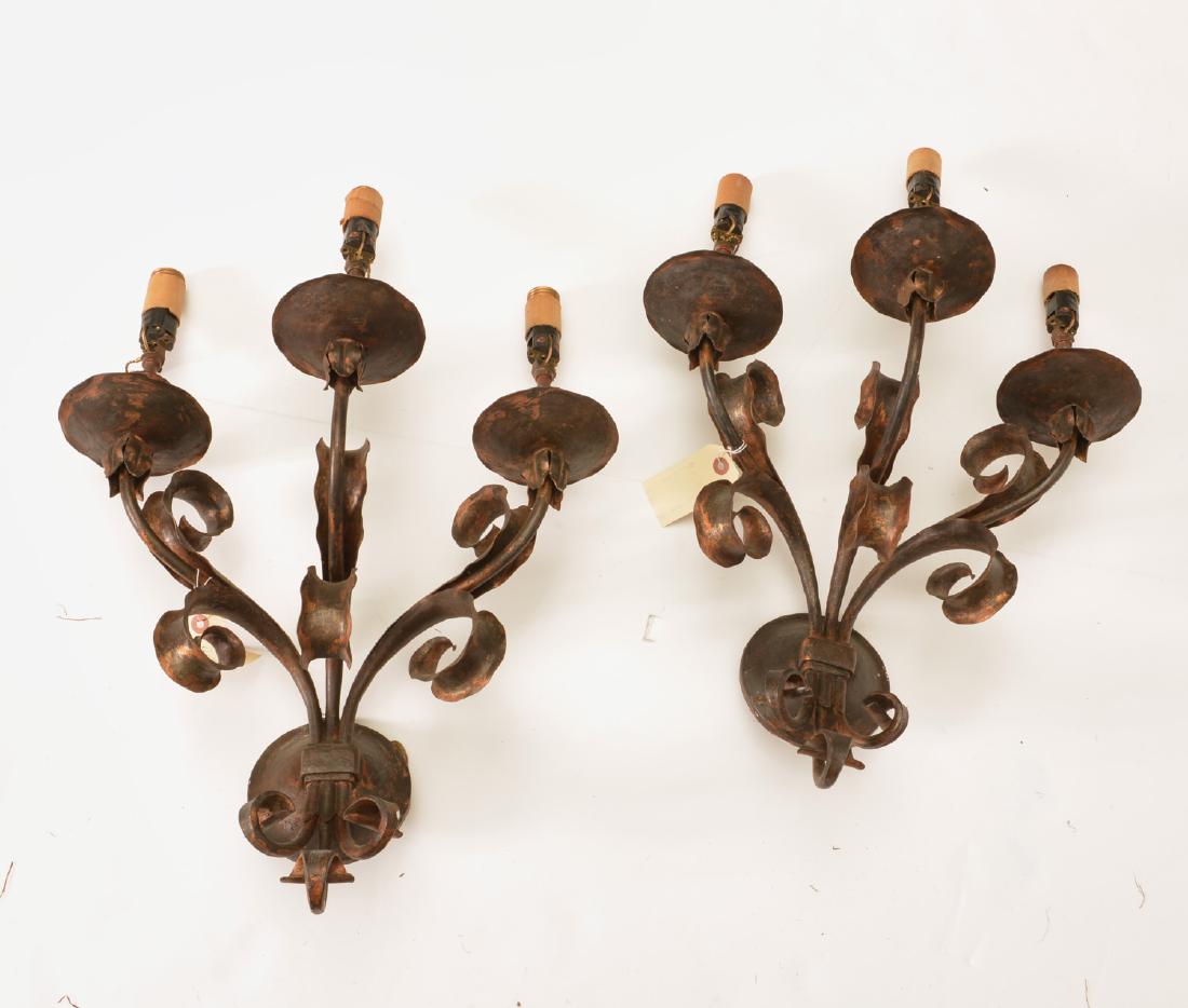 Pair Italian style tole sconces (1 of 7)