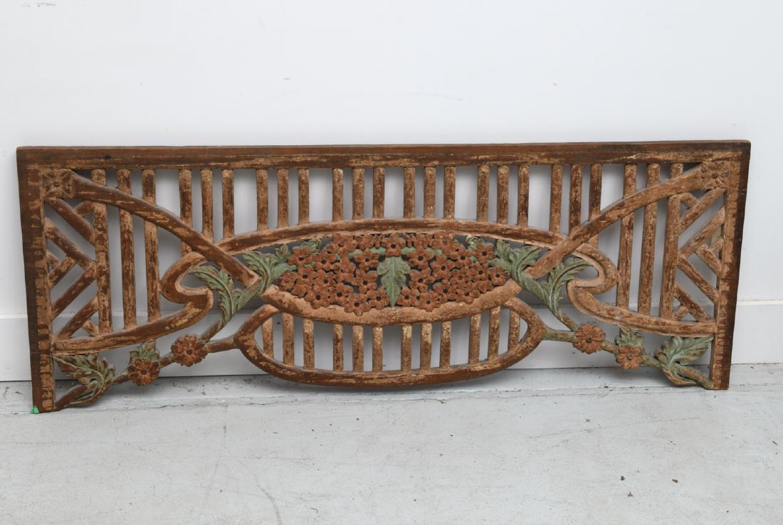 Art Nouveau carved, painted architectural element (1 of 5)