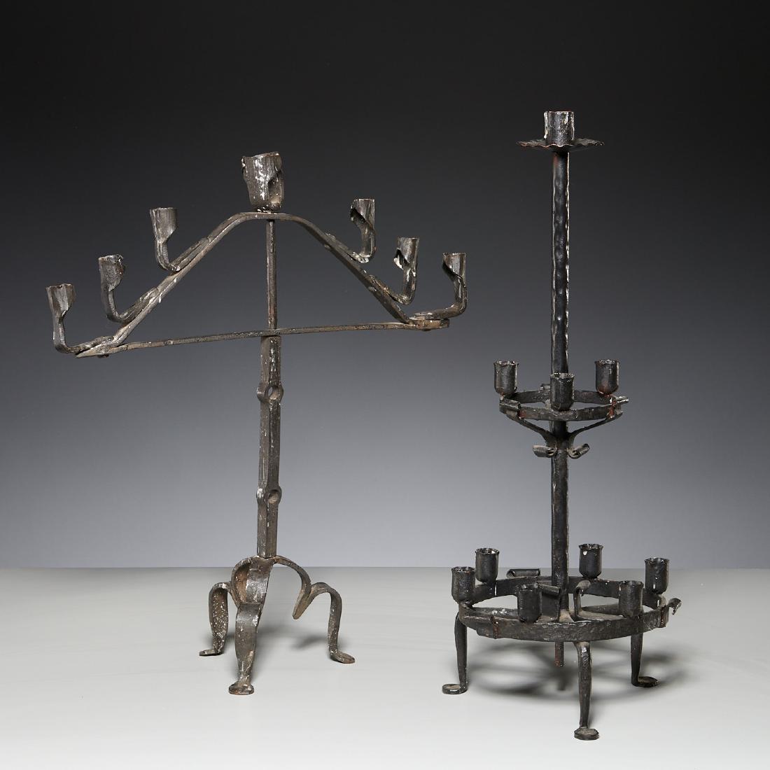 (2) Mexican wrought iron candelabra (1 of 8)