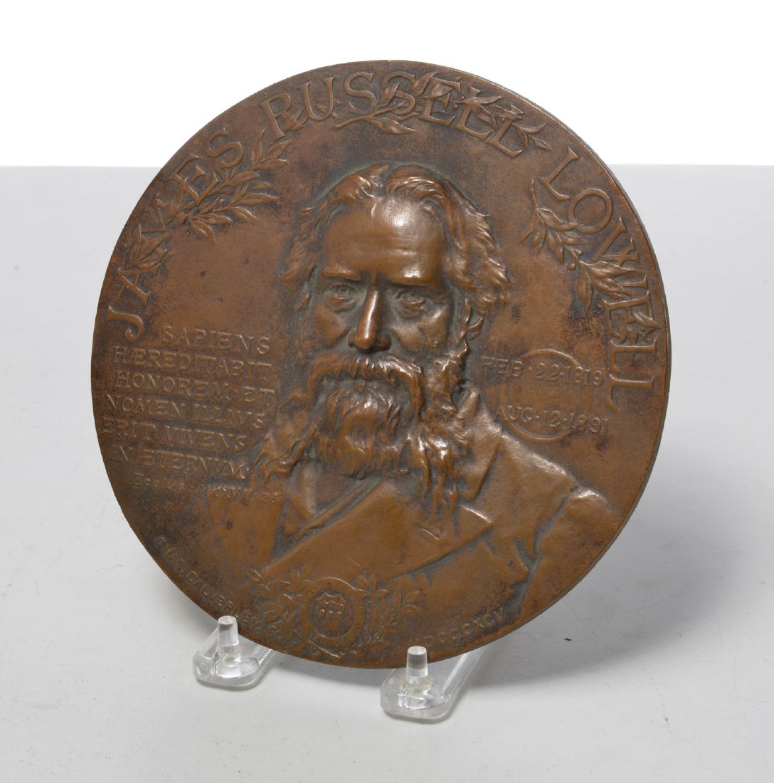 James Russell Lowell, 1895 commemorative medal (1 of 7)