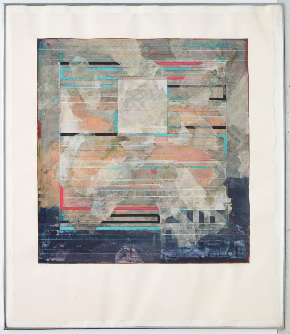 Robert Kelly, large format collage monoprint, 1986 (1 of 9)